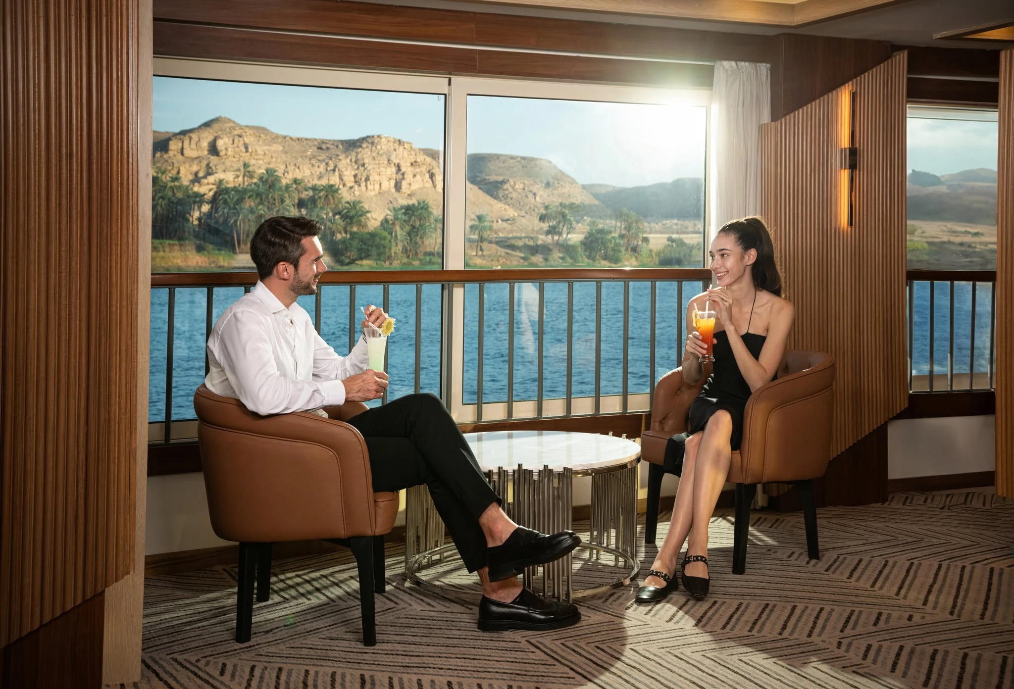 Lounge aboard the Nile Capital Nile Cruise Nile cruise